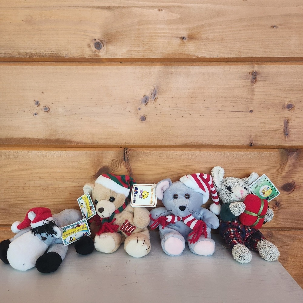 A&A Plush Lot 4 Vintage 90s Digby Horse Patches Bear Nippy Terry Merrie   Mouse